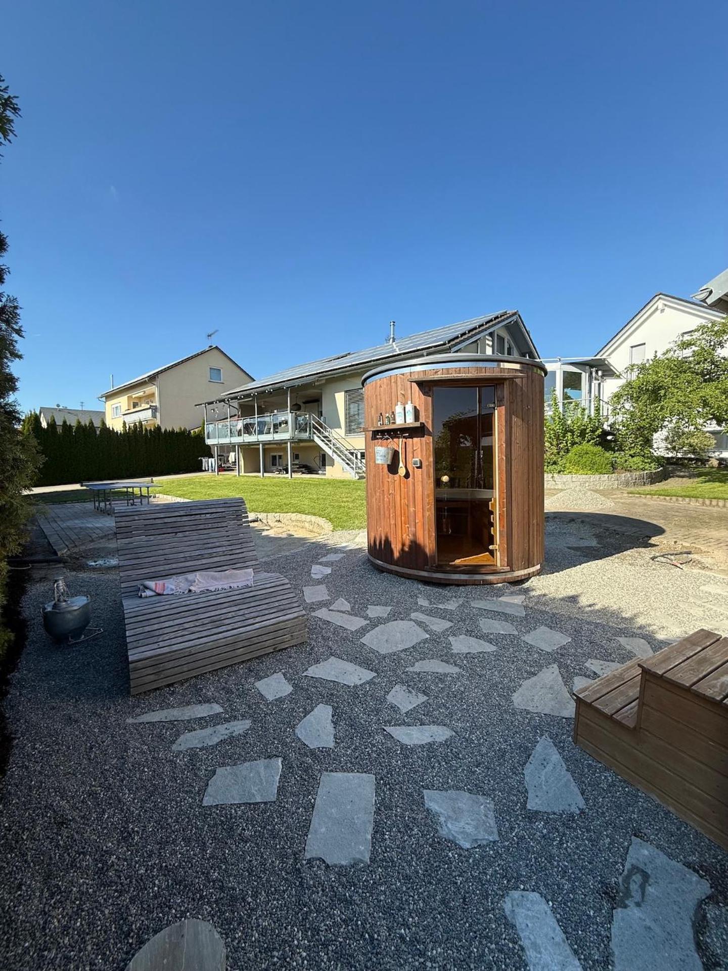 Appartement Maasai Mara mit Whirlpool und Sauna Bad Saulgau Bagian luar foto